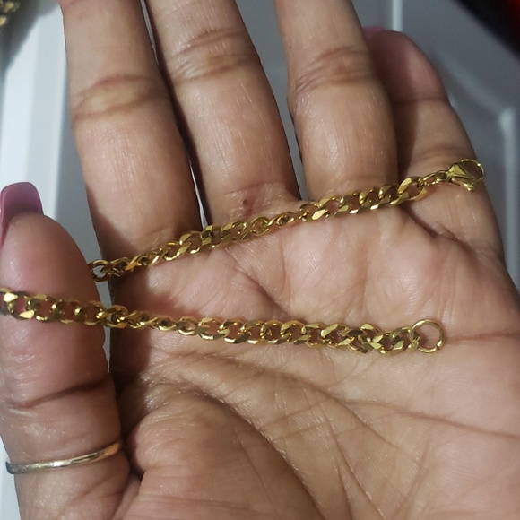 Men's Women's Stainless Steel Curb Cuban bracelet 4 mm - Picture 4 of 4